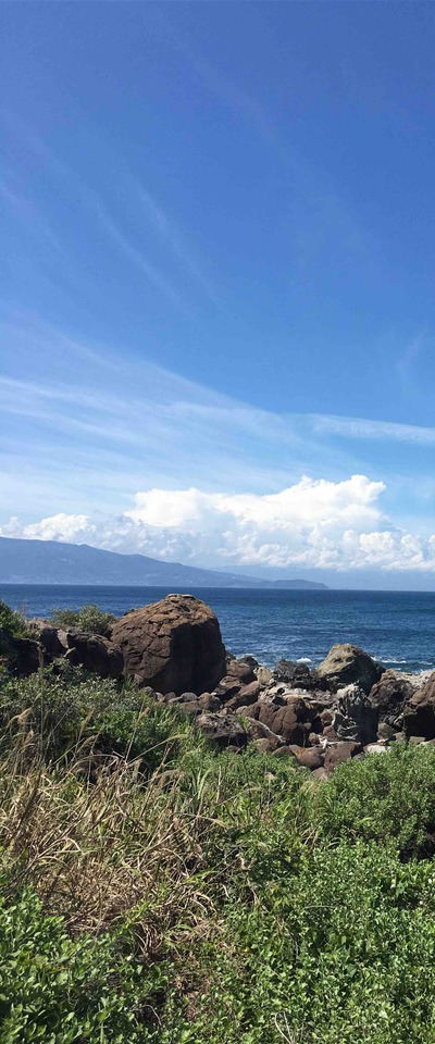 初島から見た海の景色