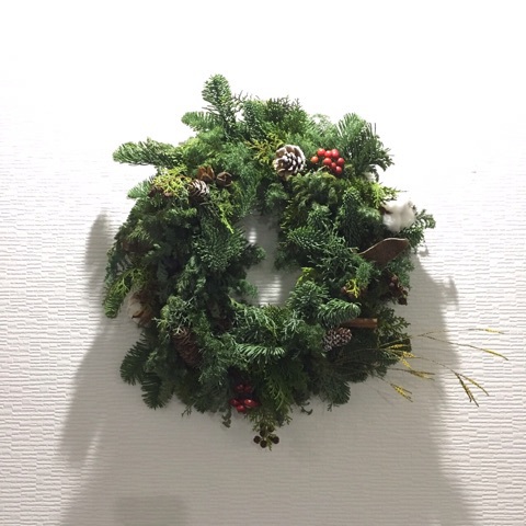 手作りのクリスマスリース